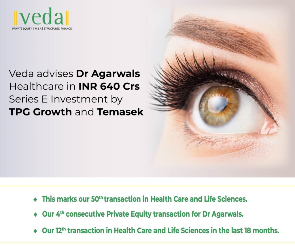 VedaCorp advises Dr Agarwals Healthcare in INR 640 Crs Series E Investment by TPG Growth and TEMASEK